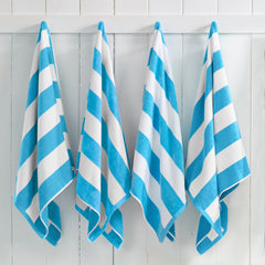 Cotton Velour Cabana Stripe Beach Towel - Novia Collection (Shipping fees may apply)
