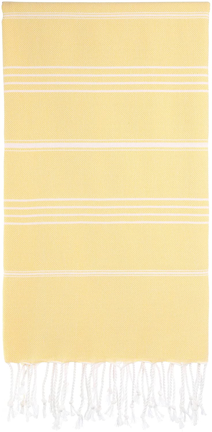 Monaco Turkish Cotton Hand Towel – Lightweight Quick Dry Bathroom, Kitchen & Travel Towel, Luxury Organic Turkish Towel